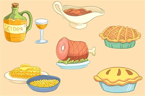 Thanksgiving Feast Clip Art Collection By Keepin It Kawaii Thehungryjpeg