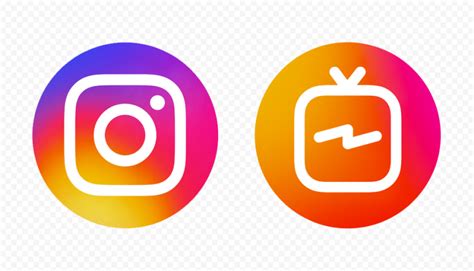 Png Image Instagram And Ig Tv Round Logos Pxpng
