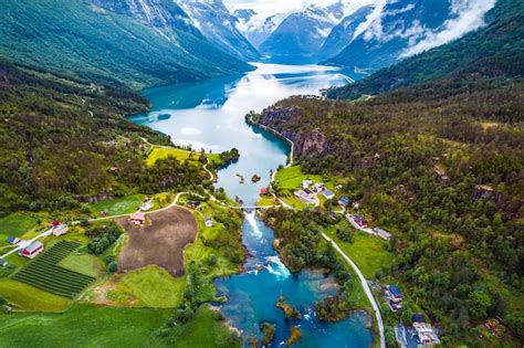 Premium Photo Beautiful Nature Norway Natural Landscape Aerial
