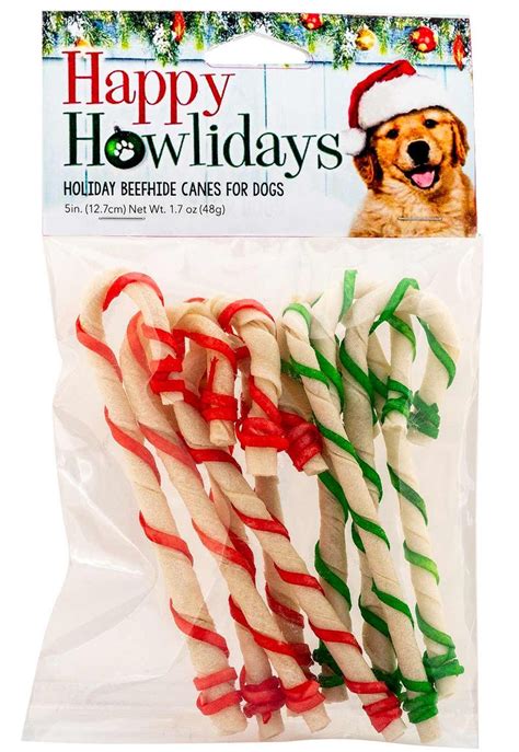 Holiday Rawhide Candy Cane Dog Treats 9 Pk 5 Jeffers