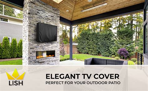 Outdoor Tv Cover Waterproof And Dustproof Black Size 30