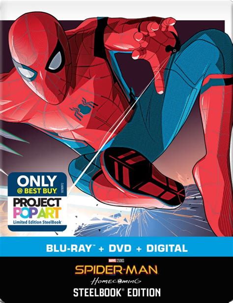 Spider Man Homecoming Steelbook Blu Ray Dvd