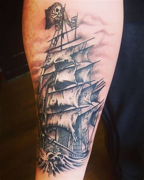 Awesome Striking Pirate Ship Tattoo Designs Bonding With Masters Of The Seas Check More At