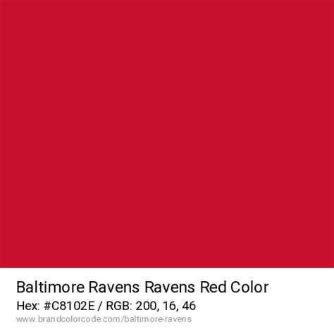 Baltimore Ravens Brand Color Codes