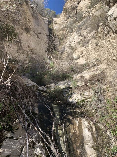 Trail Canyon Falls Waterfall In The Western San Gabriels