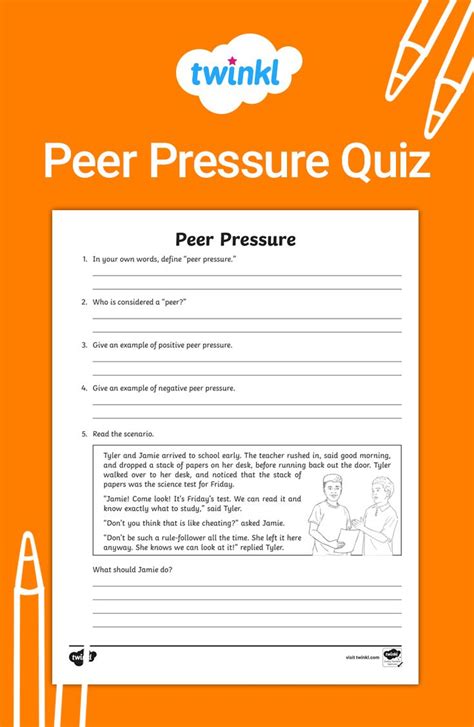 Peer Pressure Quiz Peer Pressure Peer Pressure