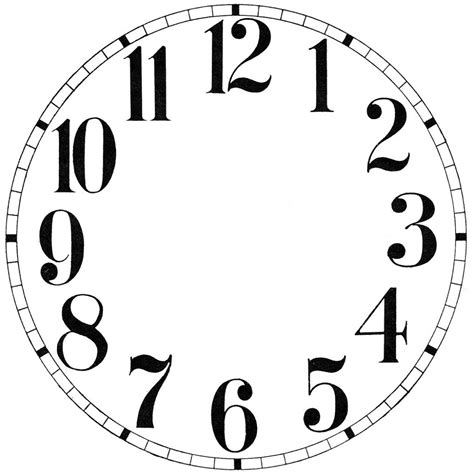 Clock Face Printable Free Kids Learning Activity