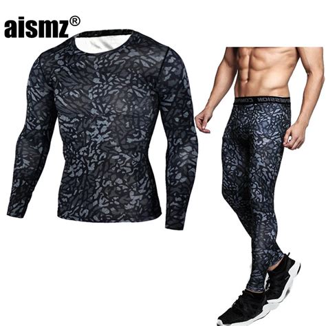 aismz winter thermal underwear sets men long john quick dry anti microbial stretch men s thermo