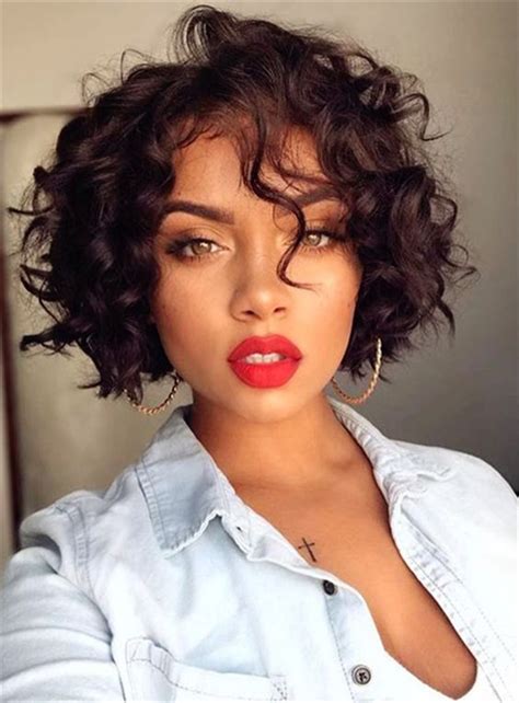 Wavy asymmetrical short hairdo for black women: What are The Best Short Curly Bob Hairstyles for Black ...