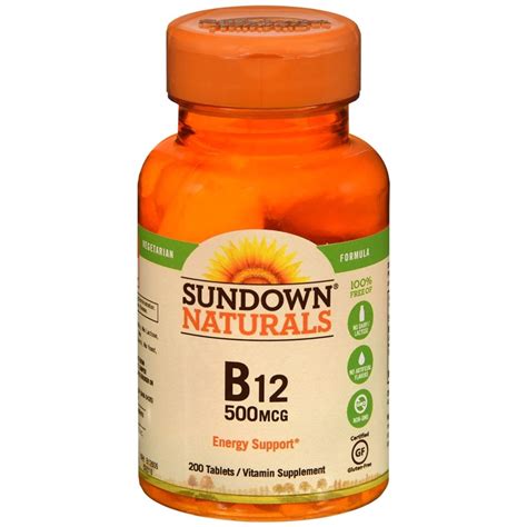 Sundown Naturals B12 500 Mcg Tablets 200 Tb Medcare Wholesale
