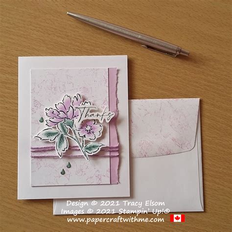 2215 Hand Penned Petals Thanks Card Papercraft With Me
