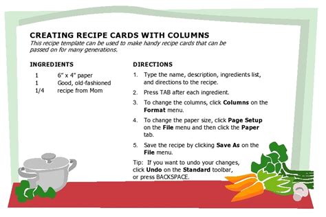 Create Your Own Recipe Card Template For Word Acubermo