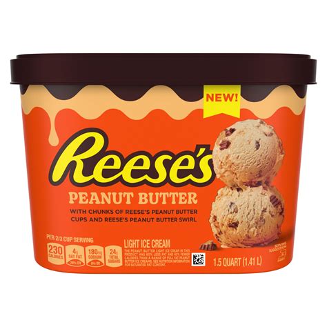 Reese S Peanut Butter Light Ice Cream With Reese S Peanut Butter Cups