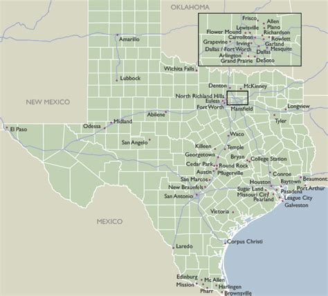 City Zip Code Wall Maps Of Texas