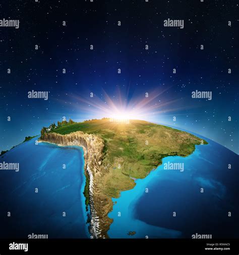 South America 3d Rendering Stock Photo Alamy