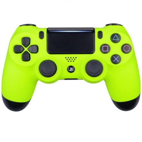 Soft Touch Neon Geel Custom Ps4 Controllers V2 Extra Actie Knoppen