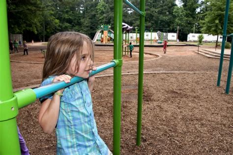 Free Picture Face Girl Hanging Arms One Playground Green Blue