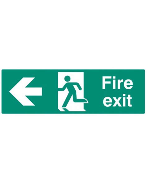 Fire Exit Left Sign From Aspli Safety
