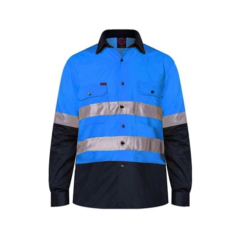 Hi Vis Lightweight Taped Work Shirt Buy Online With Red Roo
