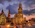 Dresden Germany Katholische Hofkirche With Castle Dresden Semperoper ...