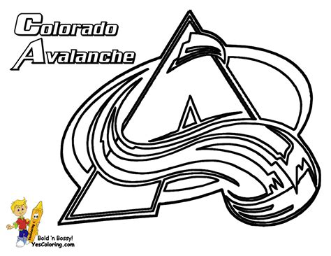 Hockey Coloring Sheets Colorado Avalanche Coloring Pictures Coloring