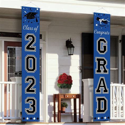 Купить Баннеры Dazonge Blue Graduation Party Decorations 2023