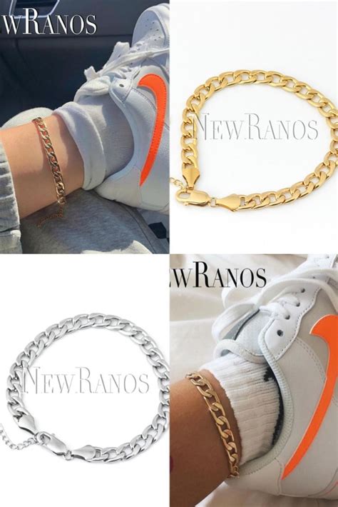 Golden Cuba Link Chain Anklet Fr Women Men Stainless Steel Ankle