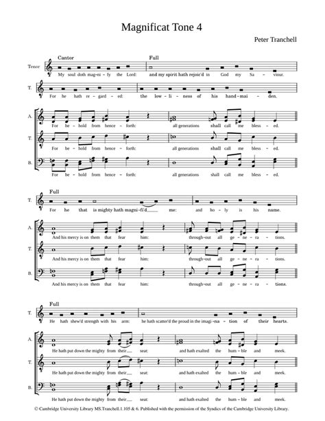 Magnificat And Nunc Dimittis Tone 4 Sheet Music For Voice Download Free