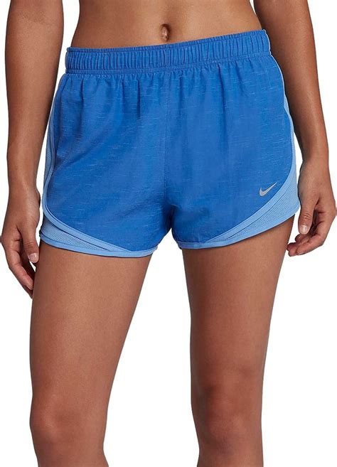 Nike Womens 3 Dry Tempo Heatherized Running Shorts Blue Size Extra
