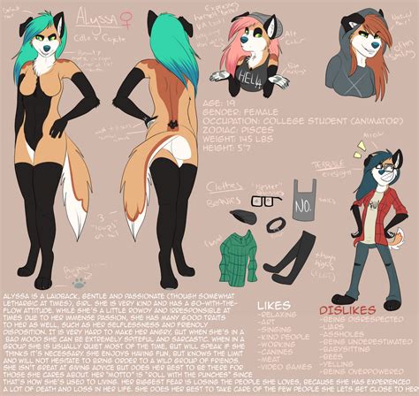 Alyssa Alt Fursona Reference Sheet By Terratimberwolf On Deviantart