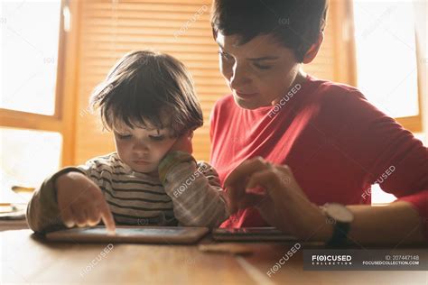 Mother Teaches Son To Telegraph