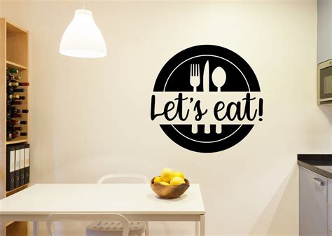 Lets Eat Kitchen Or Dining Room Wall Decal Lets Eat Etsy