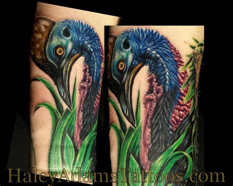 Rainforest Bird Tattoo Southern Cassowary By Haley Adams Tattoonow