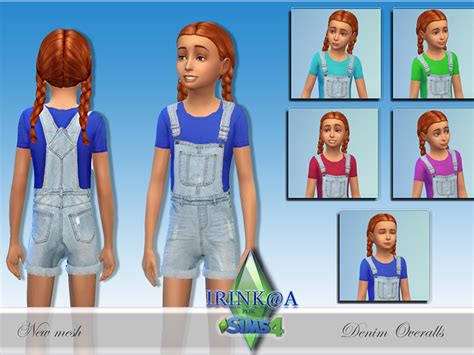 The Sims Resource Child Denim Overalls