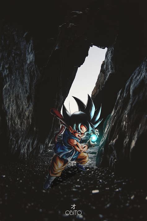 Goku In Cave Anime Dbz Dragon Ball Iphone Kamehameha Manga