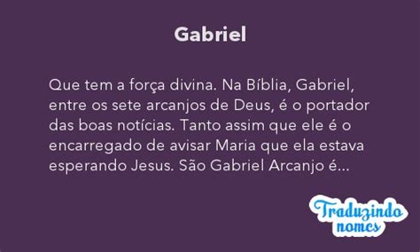 O Significado por Trás do Nome Gabriel Origem Personalidade e