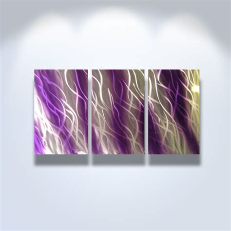 Reef Purple Abstract Metal Wall Art Contemporary Modern Decor