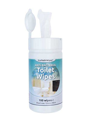 Ecotech Etts100pk Toilet Seat Disinfectant Wipe White Pack Of 100