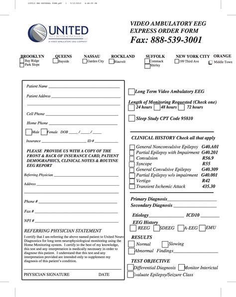 Forms United Sleep Diagnostics