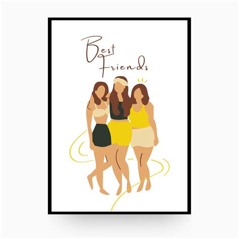 Print Poster With Friends Best Friends Printable Art Print Etsy