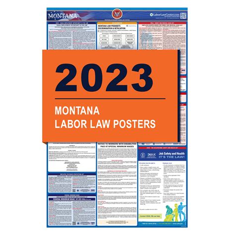 2023 Montana Labor Law Poster State Federal Osha In One Single