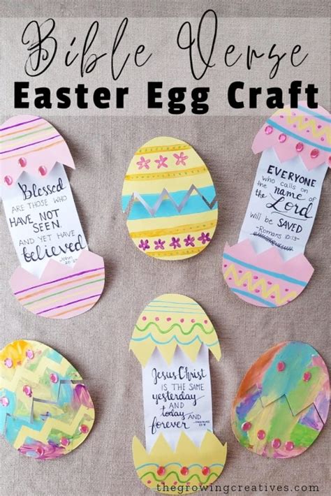 Bible Verse Easter Egg Craft For Kids • The Growing Creatives