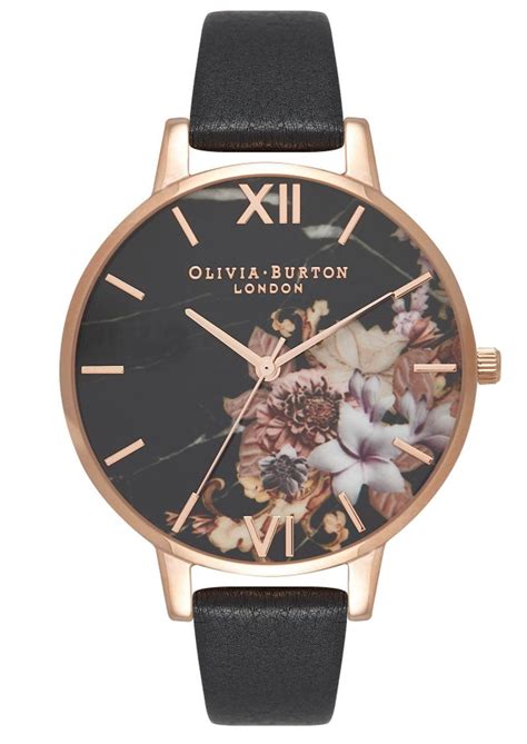 As an industry leader, we pride ourselves in providing superior customer service along with an easy ordering process. Olivia Burton Marble Floral Watch - Black & Rose Gold