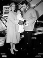 Actress Leslie Caron arrives in New York with husband Peter Hall and ...