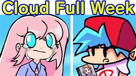 friday night funkin vs cloud full week cutscenes and ending fnf mod notice me senpai