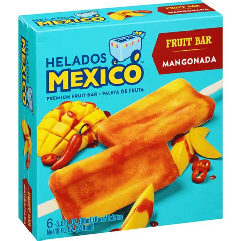Helados Mexico Frozen Fruit Bar Premium Mangonada Spicy Ice Cream