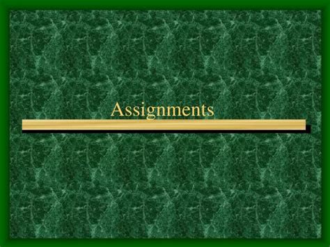 Ppt Assignments Powerpoint Presentation Free Download Id6807163