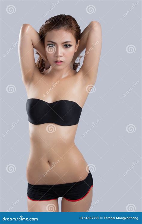 Bellezza Asiatica Modello Sexy Della Donna Fotografia Stock Immagine