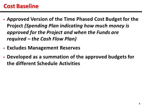 Control Costs 1 Mec 3 Agenda Agenda 2 Cost Baseline Project Funding