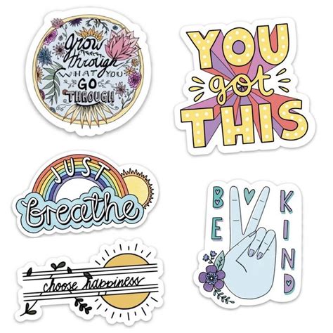 Big Moods Positivity Bright Sticker Pack 5pc In 2021 Stickers